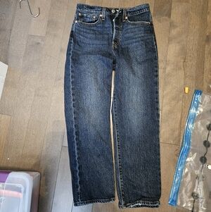 Levi's Wedgie Straight Dark Blue Denim Jeans